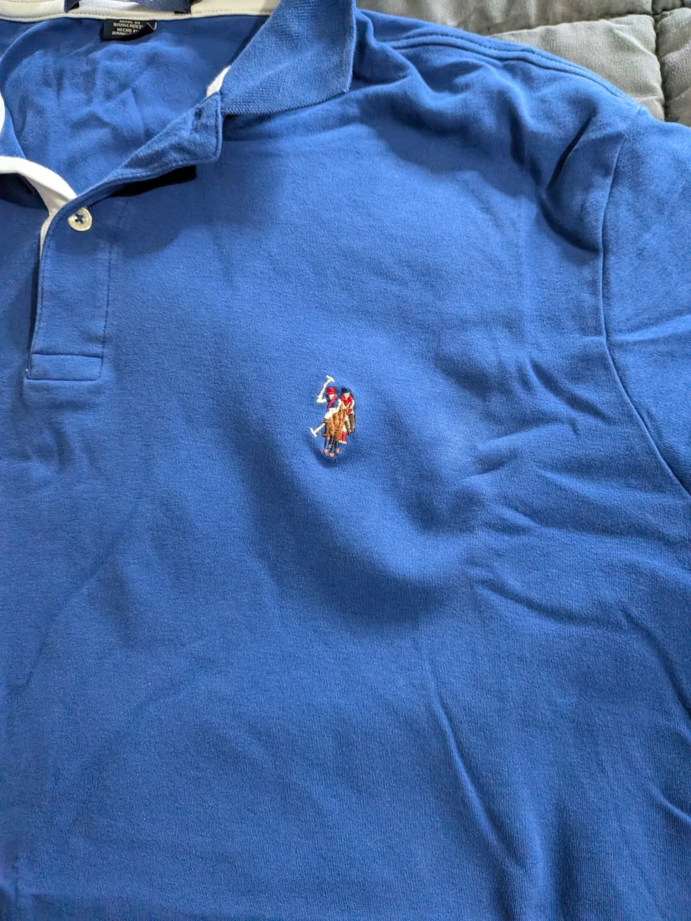 Polo by Ralph Lauren Royal Blue Short-Sleeve Polo with Contrast Trim